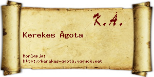Kerekes Ágota névjegykártya