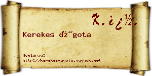 Kerekes Ágota névjegykártya